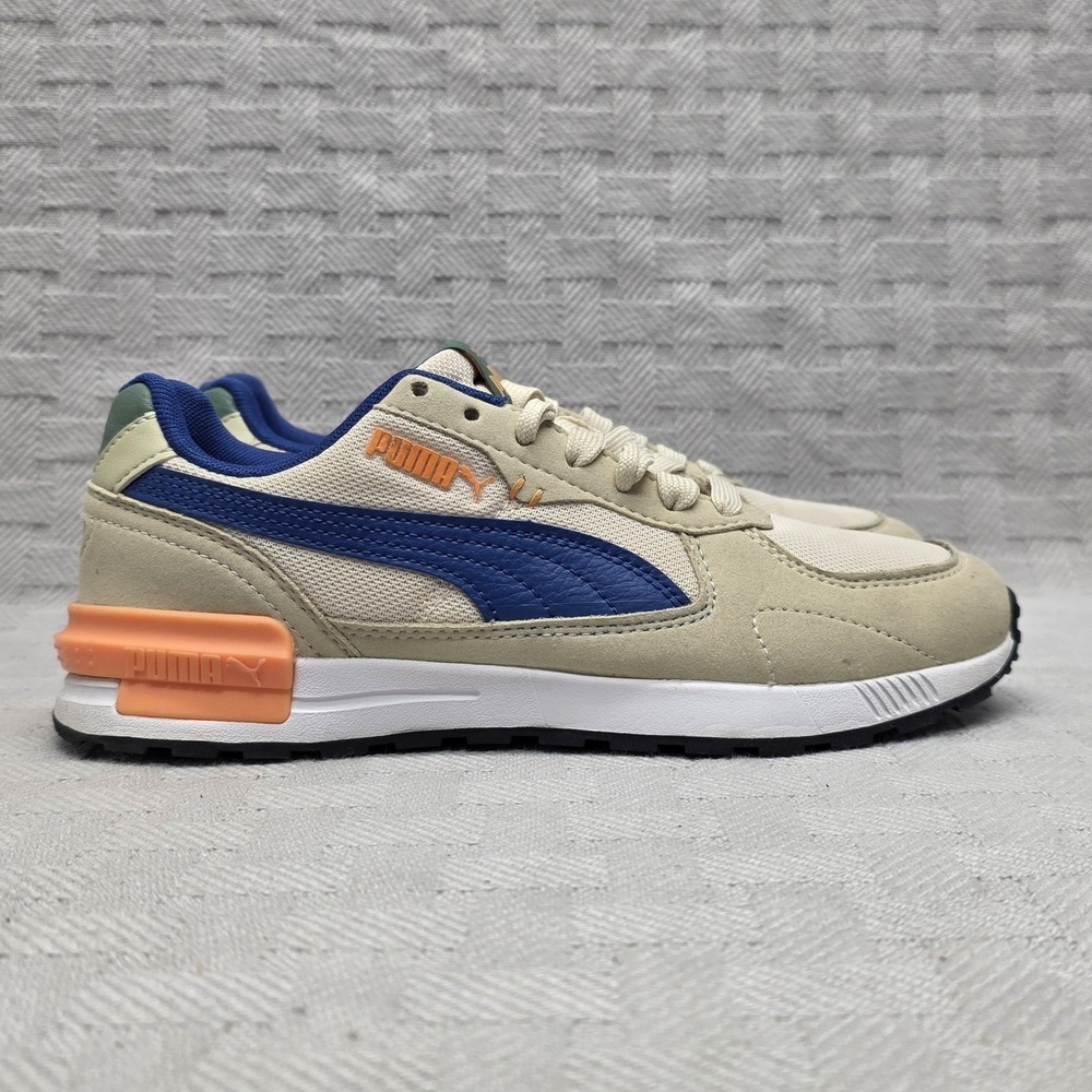 Puma Graviton Shoe Unisex Kids Size 4 Beige Low Top 381987-34
